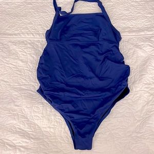 Maternity one piece swimsuit.